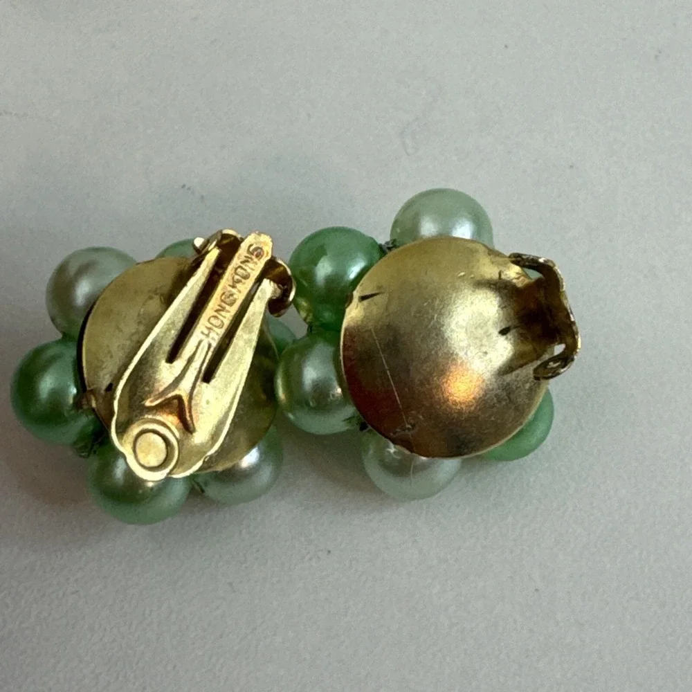 Vintage Silvertoned Grapevine Earrings With Faux Pearl Grapes Lot Of 3